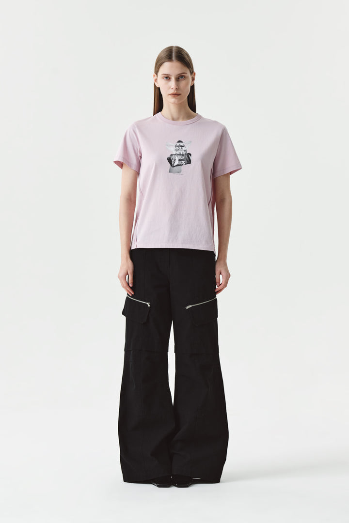 KIMMATIN Campaign Printing Top — Pink