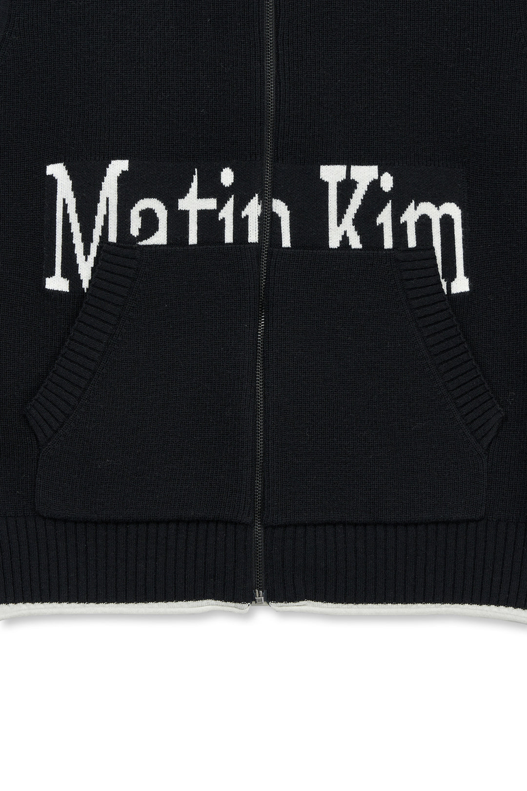 Matin Kim Spell Point Knit Zip Up Vest — Black