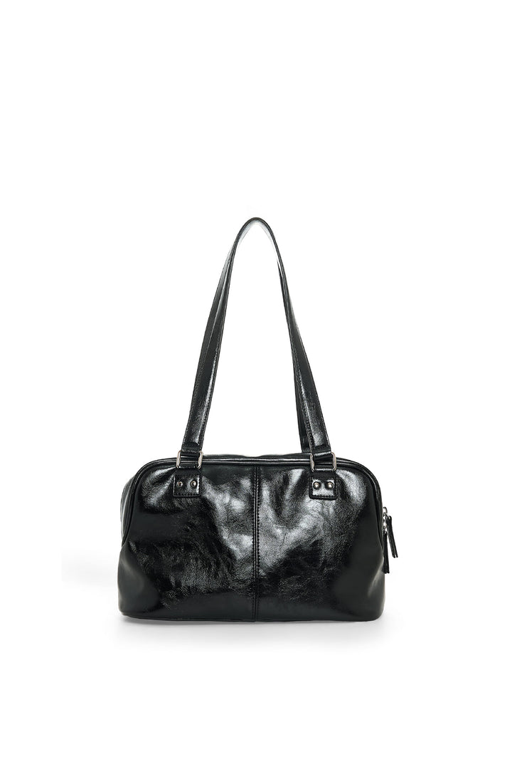 Matin Kim Double Pocket Brick Shoulder Bag — Black