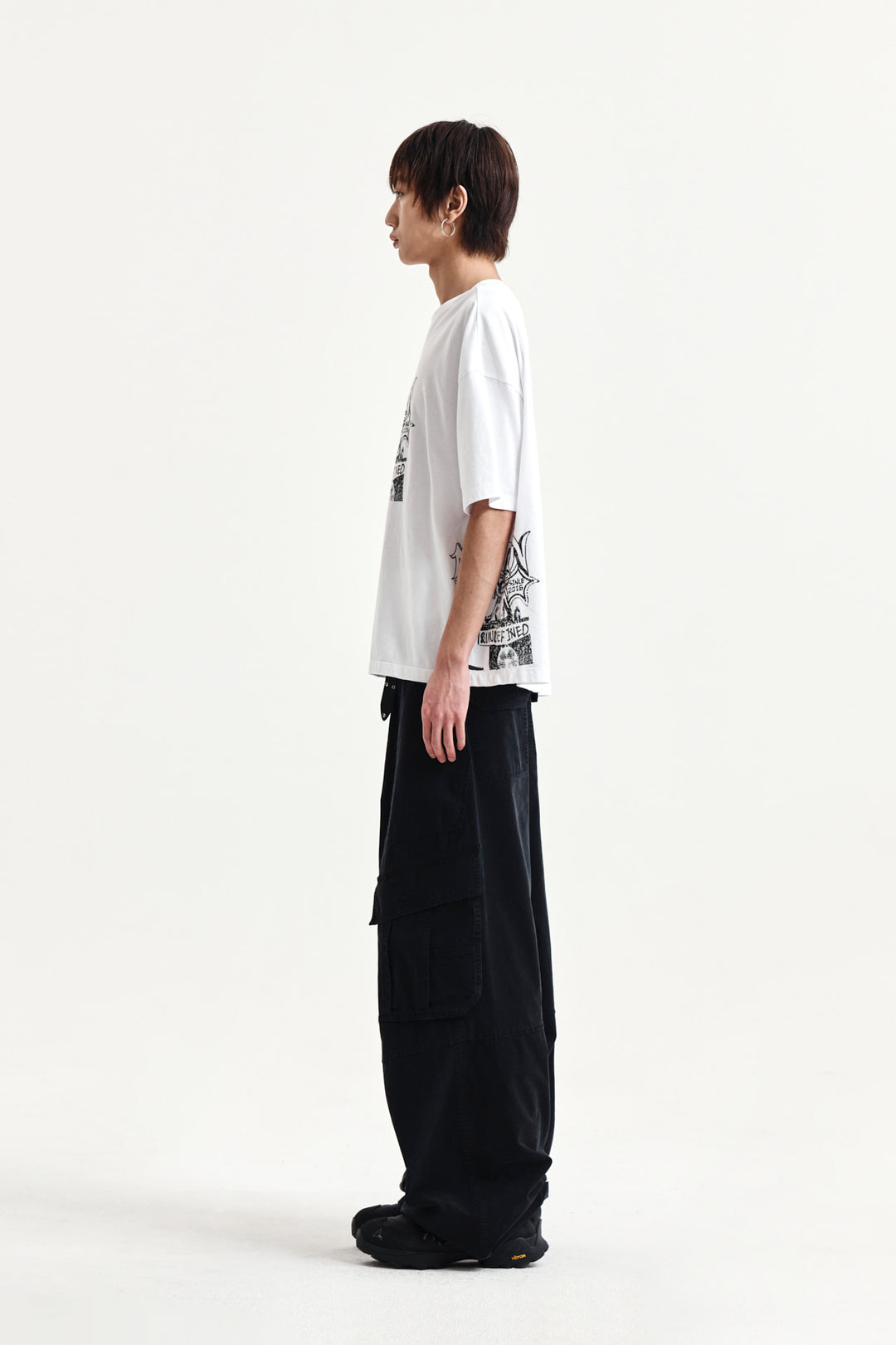 Matin Kim Vintage Graffiti Artwork Top — White