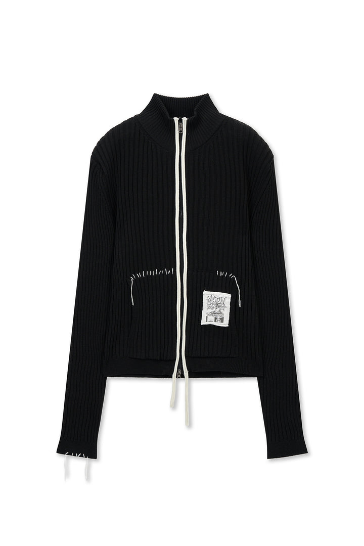 Matin Kim Handcraft Slim Fit Cardigan — Black