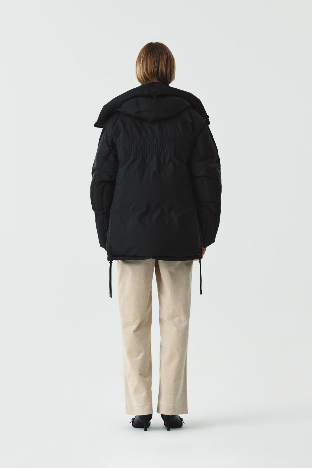 KIMMATIN Logo Padded Goose Down Jumper — Black