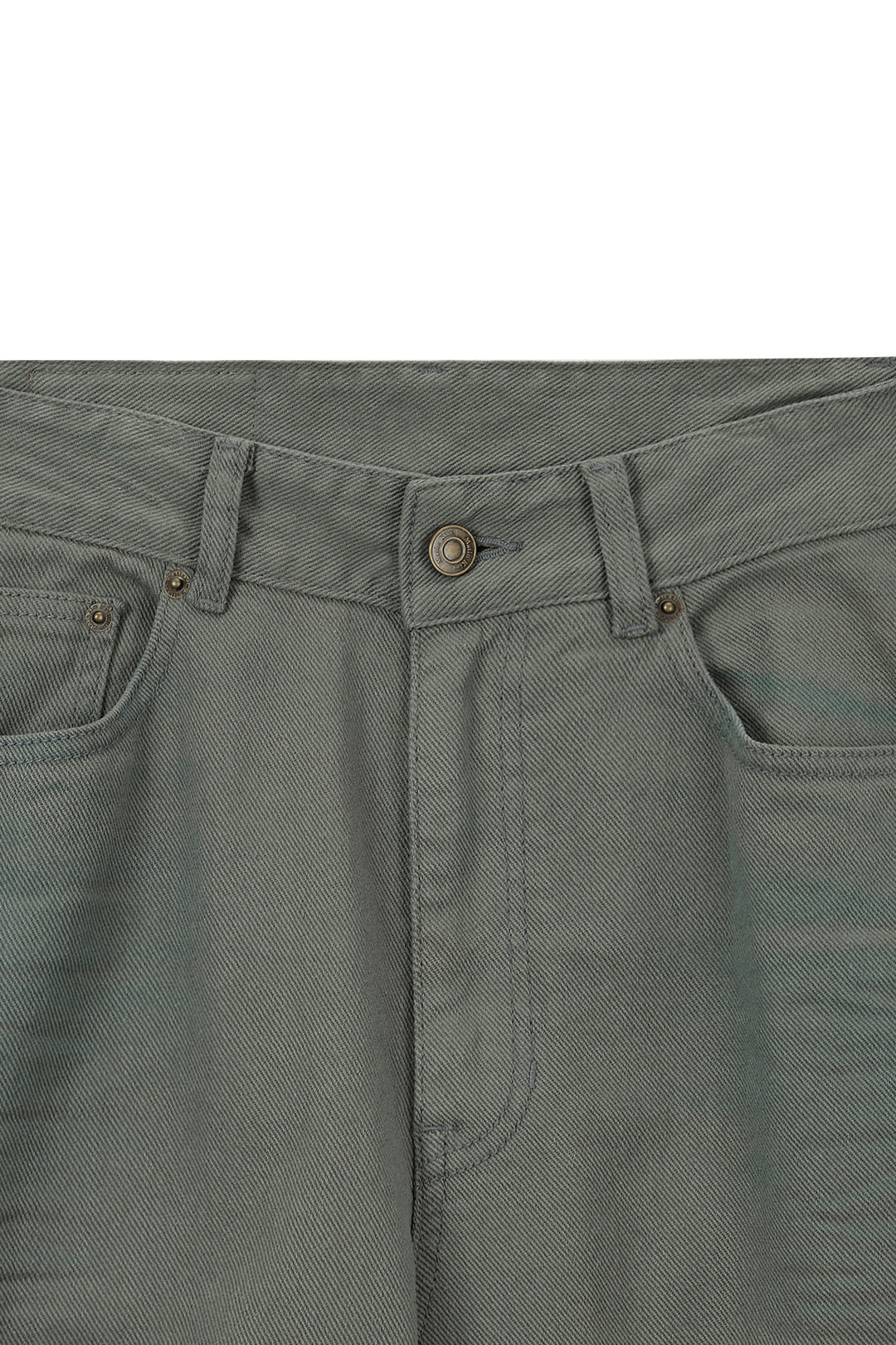 Matin Kim Color Point Washed Denim — Khaki