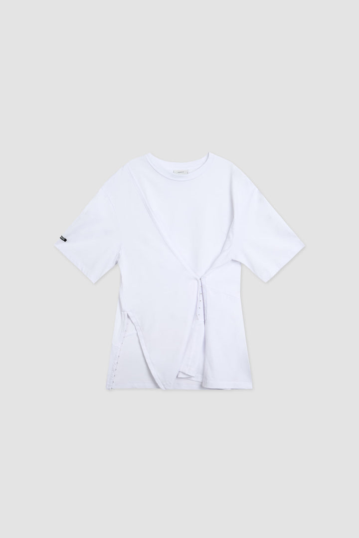 KIMMATIN Hook and Eye Point Two Way Top — White