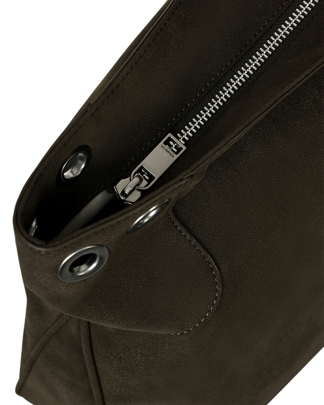 Stand Oil Lua Bag — Nubuck Crossbody — Khaki Brown