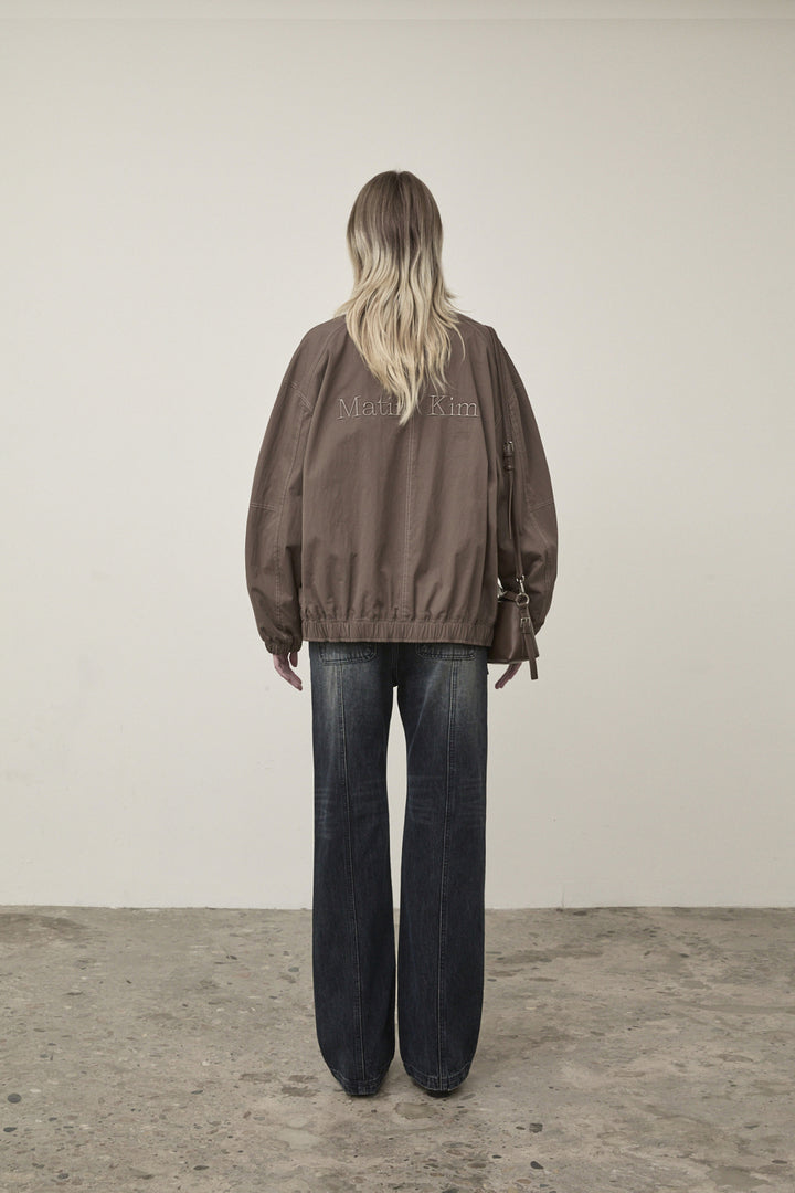 Matin Kim Utility Bomber Jumper in Khaki — Brown