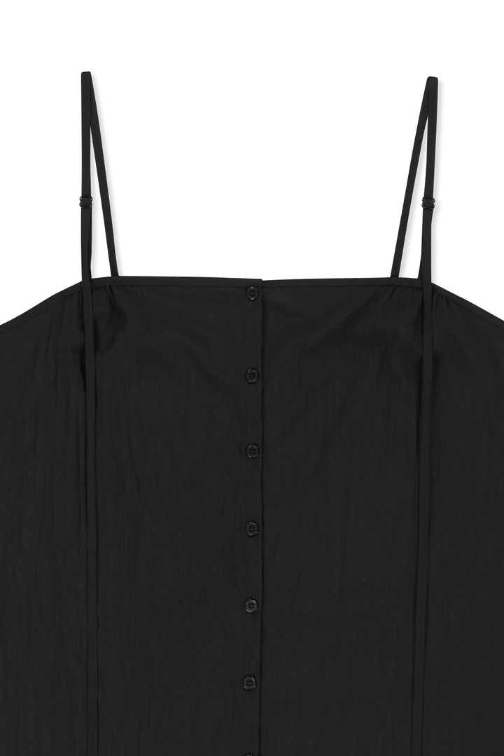 Matin Kim Button Sleeveless Blouse — Black