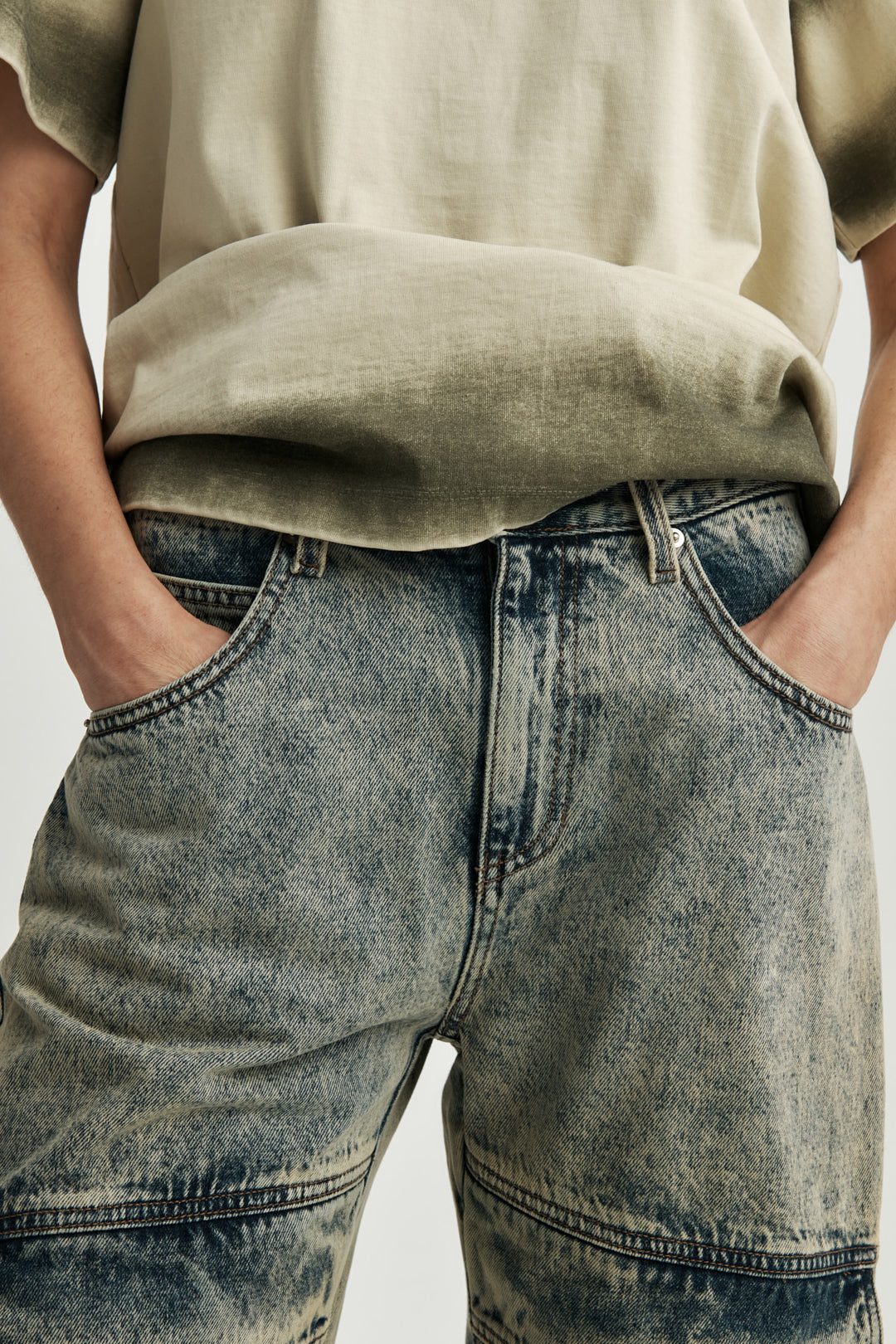 KIMMATIN Detachable Cargo Denim — Blue