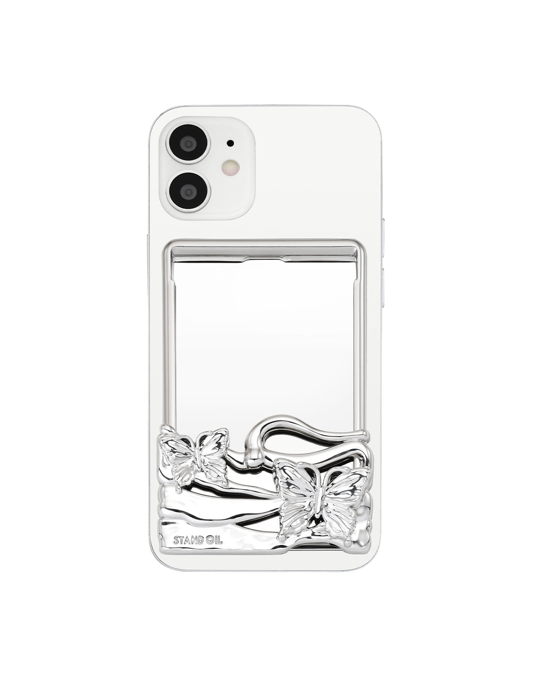 Stand Oil Fleeting Card Holder — MagSafe — Silver