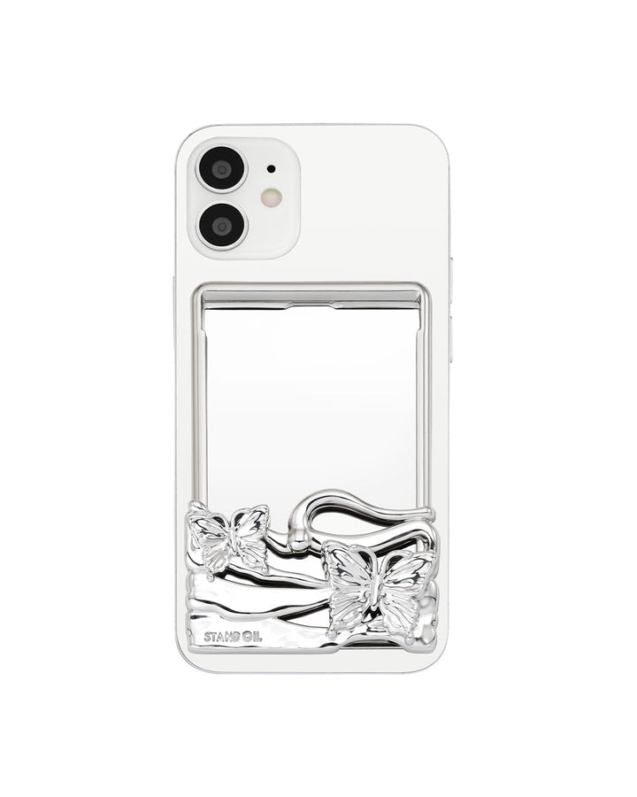 Stand Oil Fleeting Card Holder — MagSafe — Silver