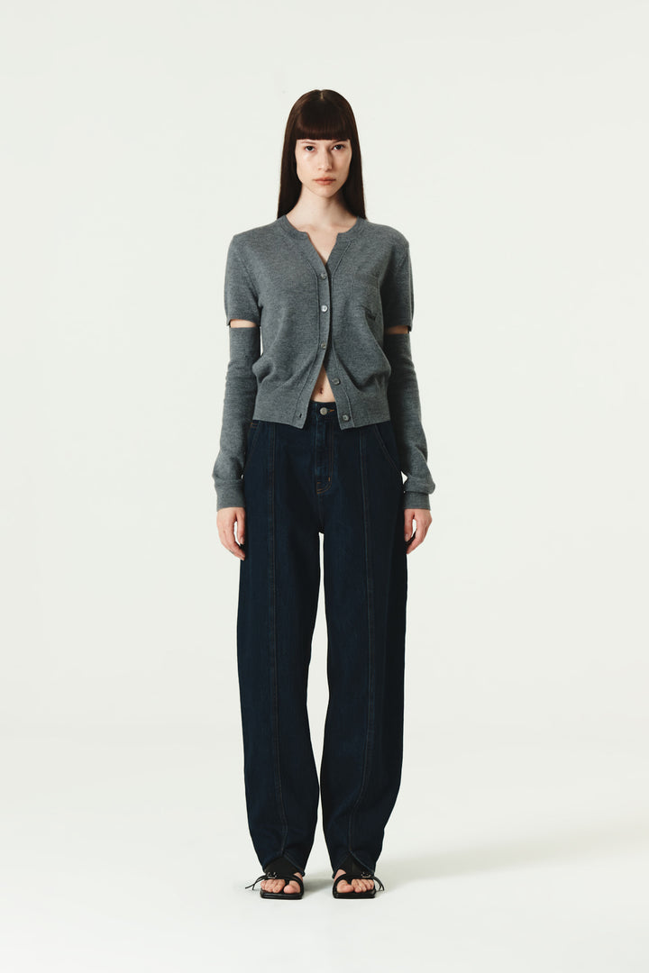 KIMMATIN Over Dying Tapered Denim — Blue