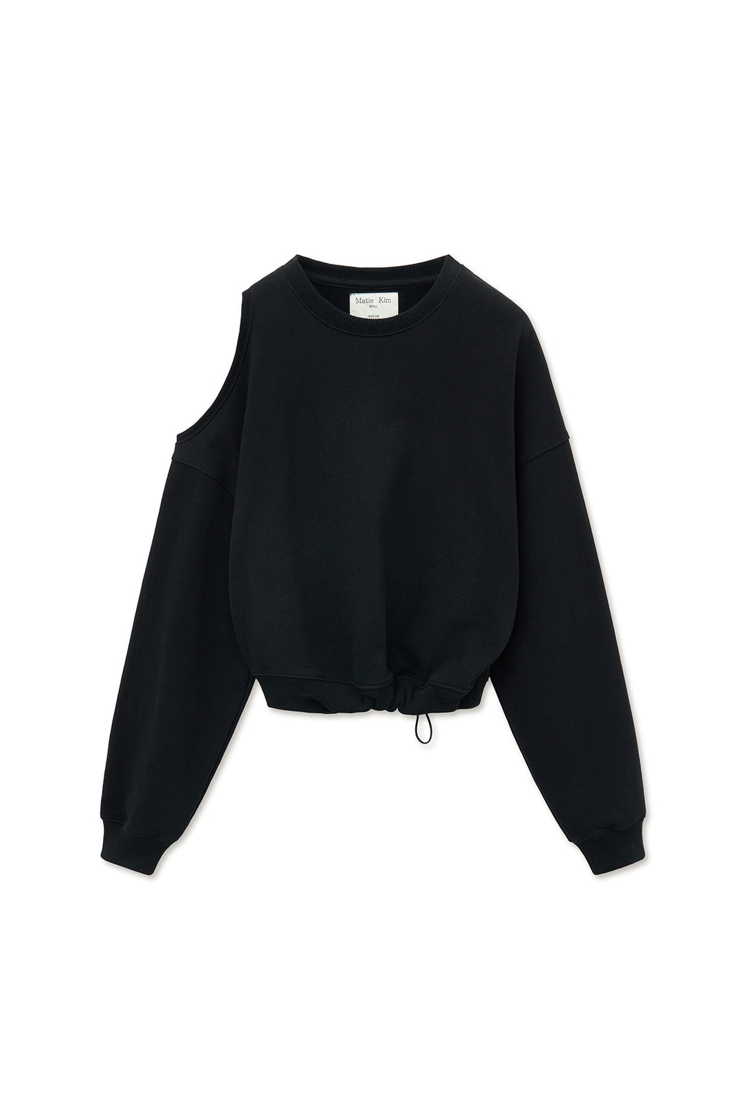 Matin Kim Shoulder Hole Sweatshirt — Black