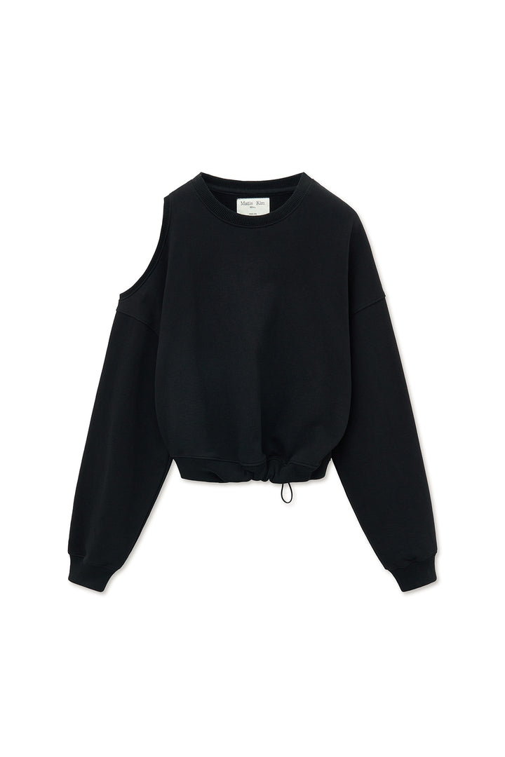 Matin Kim Shoulder Hole Sweatshirt — Black