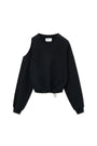 Matin Kim Shoulder Hole Sweatshirt — Black