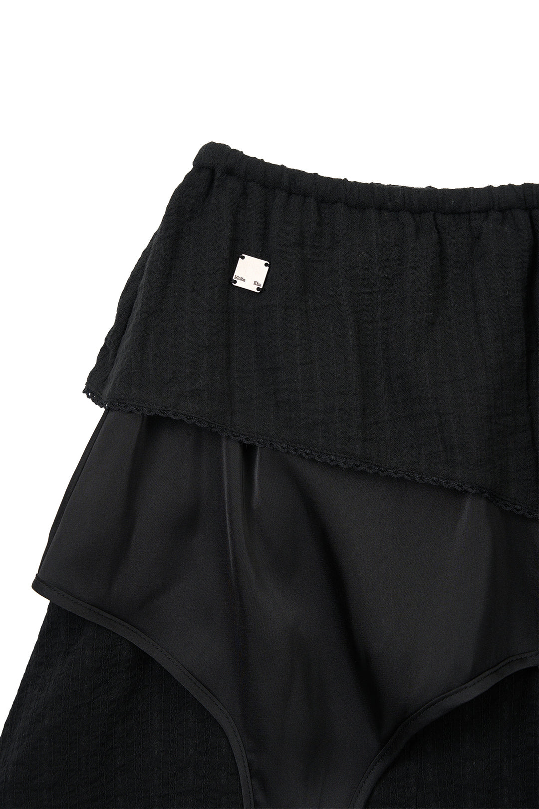 Matin Kim Multi Panel Layered Skirt — Black