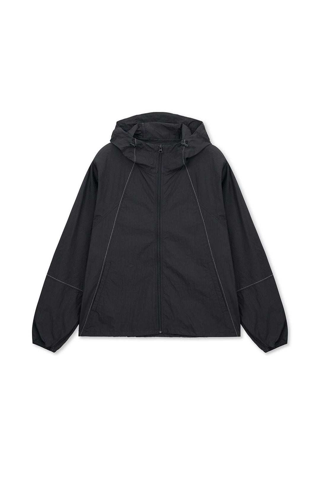 Matin Kim Back Logo Hoody Wind Breaker — Black