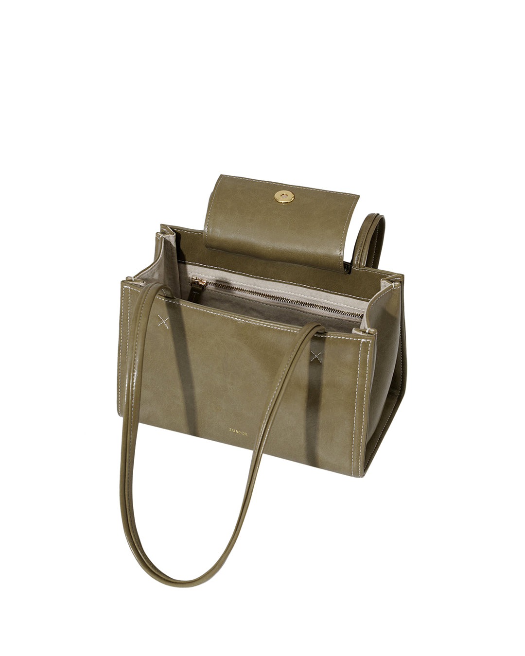Stand Oil Oblong Tiny Shoulder Bag — Basil green