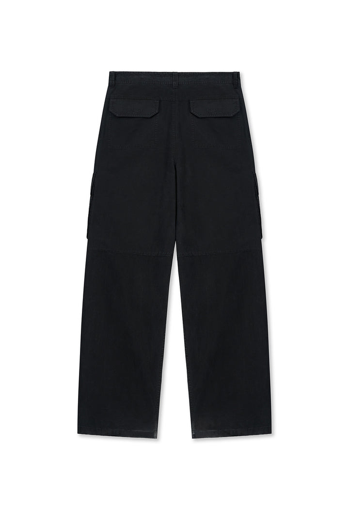 Matin Kim Multi Pocket Utility Wide Pants — Black