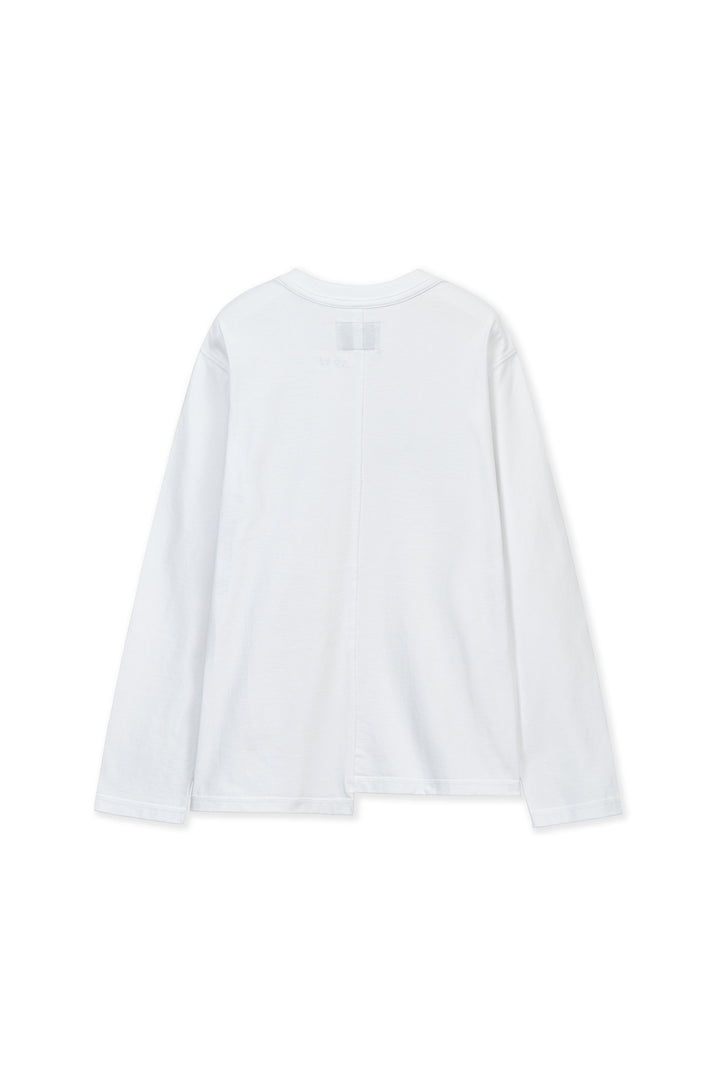 Matin Kim Asymmetric Logo Top — White
