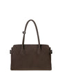 Stand Oil Linea Suede Crossbody Bag — Maroon