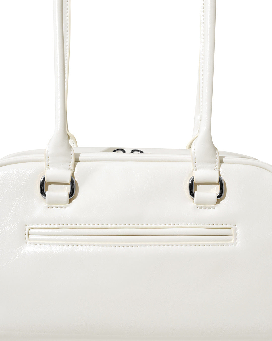 Stand Oil Chubby Bag — Quilted Bowling Crossbody — White