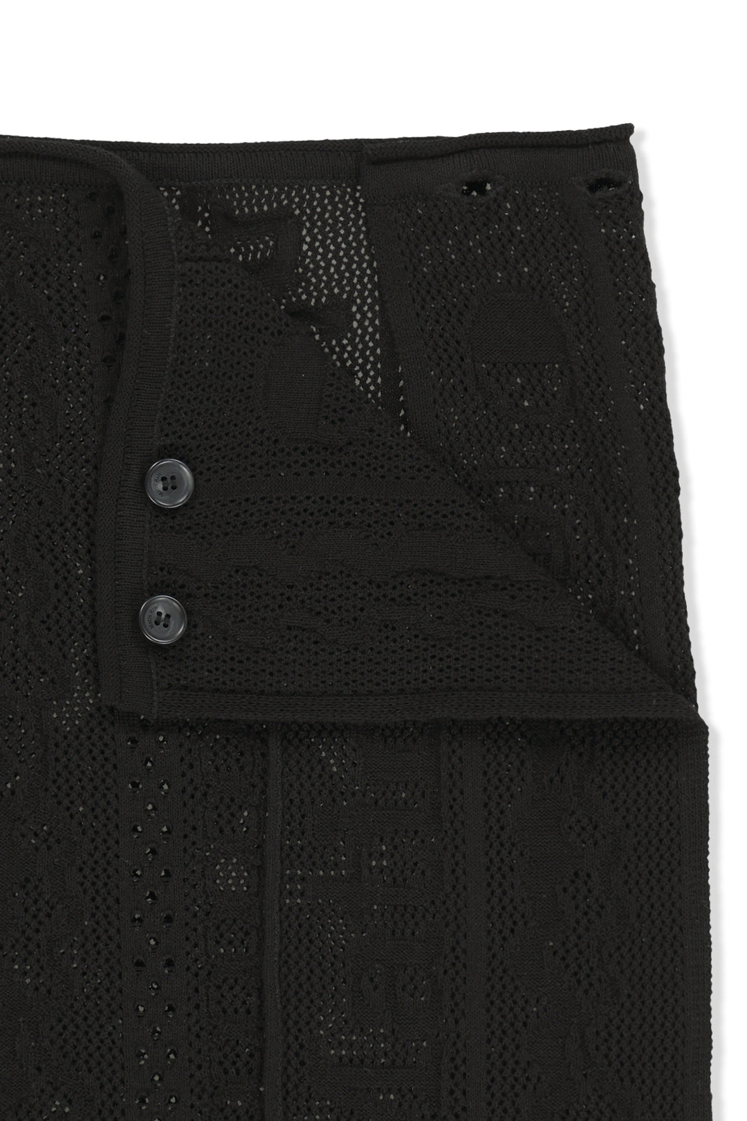 Matin Kim Mesh Logo Wrap Mini Skirt — Black