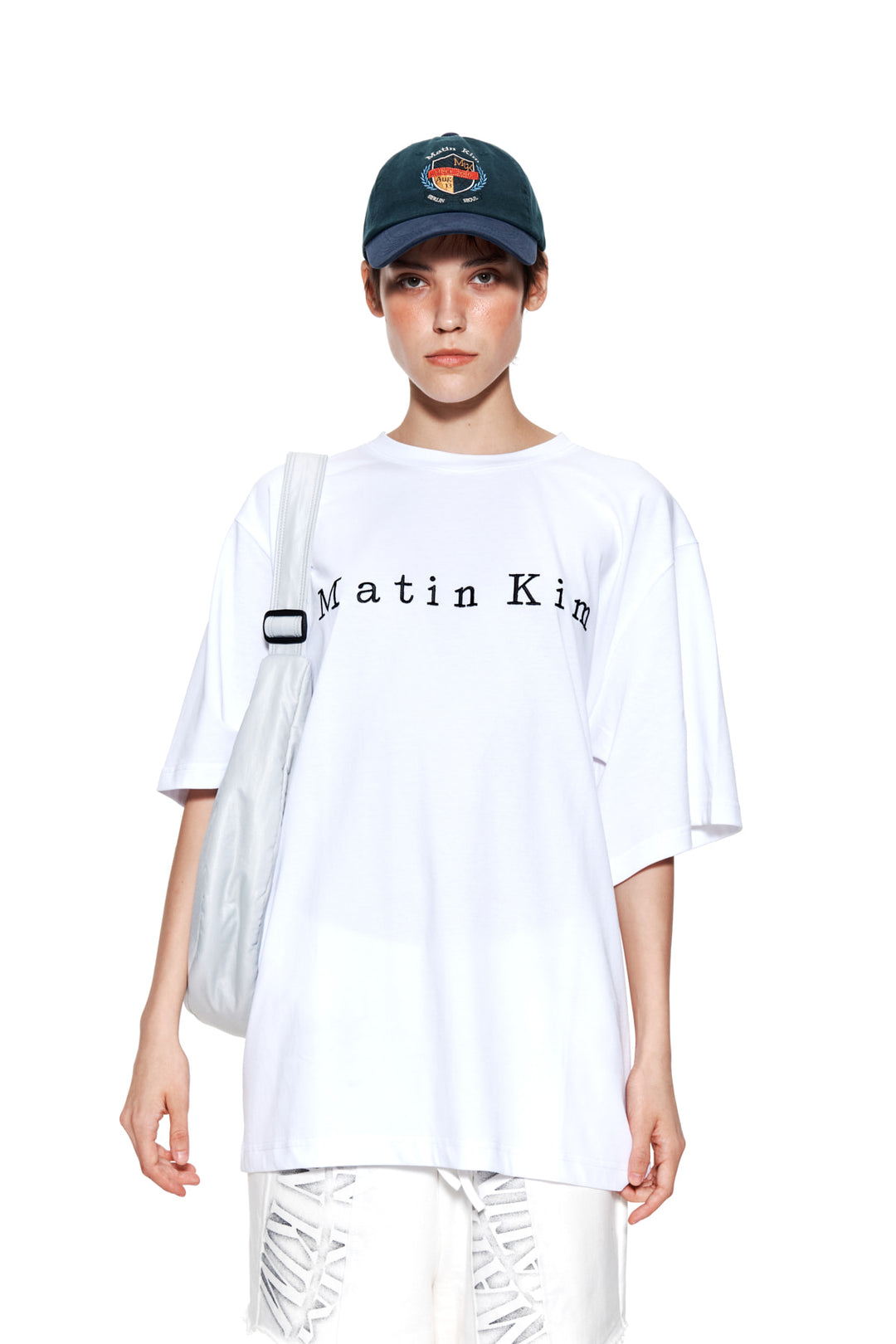 Matin Kim Embroidery Logo Top — White
