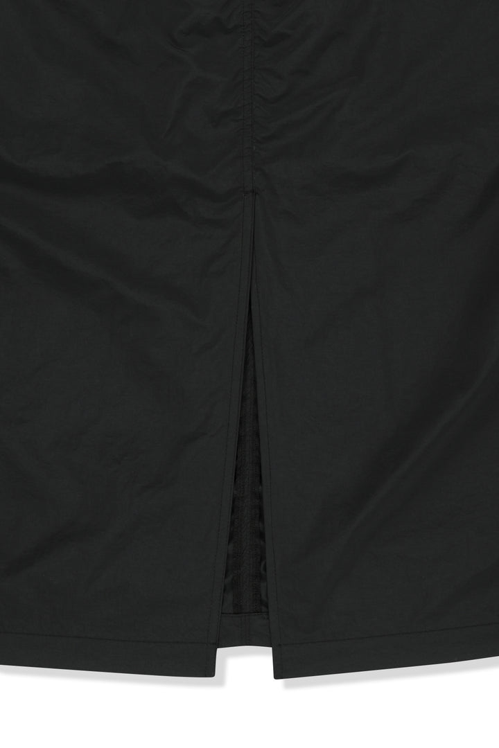 Matin Kim Patch Pocket Shirring Nylon Skirt — Black