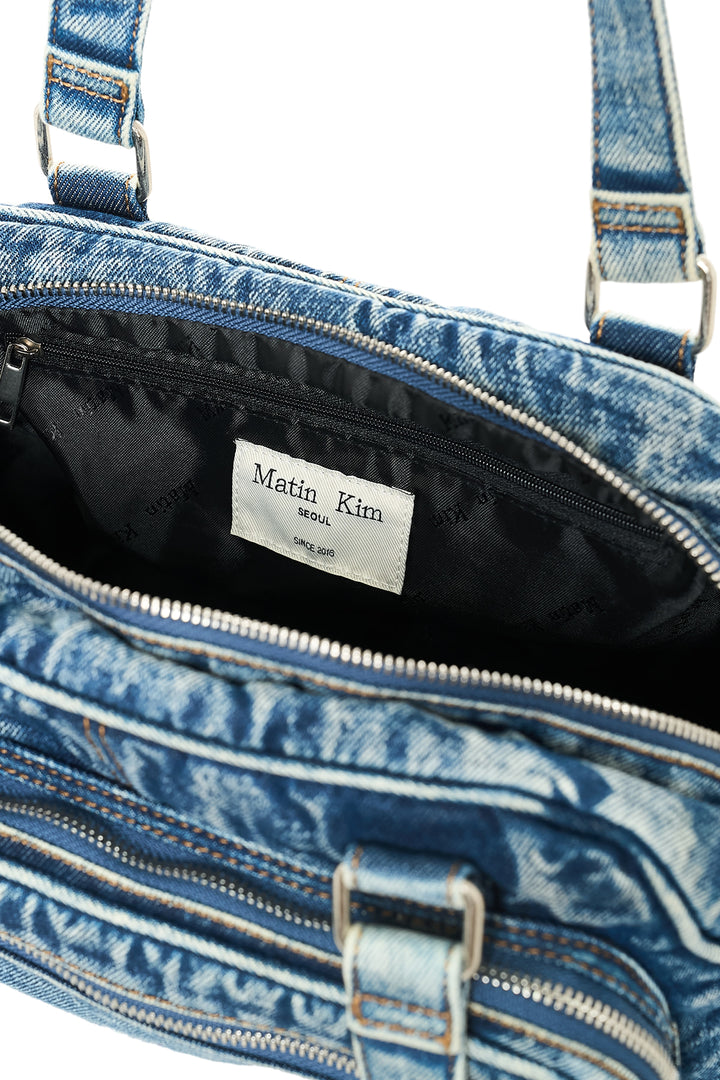 Matin Kim Dust Denim One Pocket Shoulder Bag — Blue
