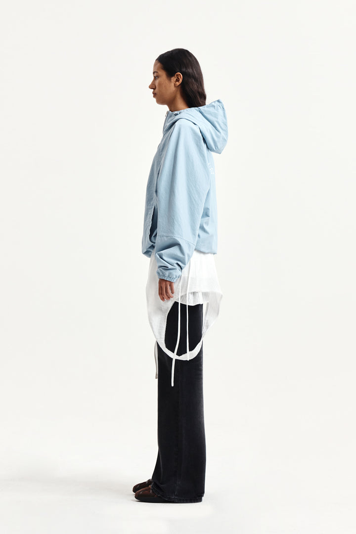 Matin Kim Back Pocket Patch Destroyed Denim — Black