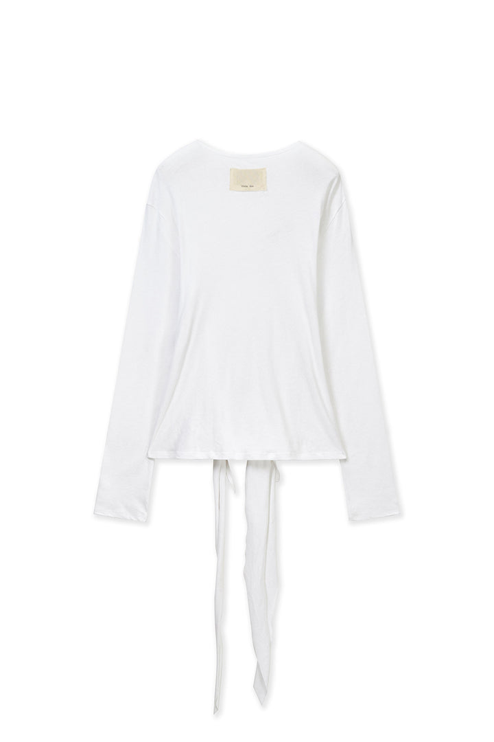 Matin Kim Tied Drapery Top — White