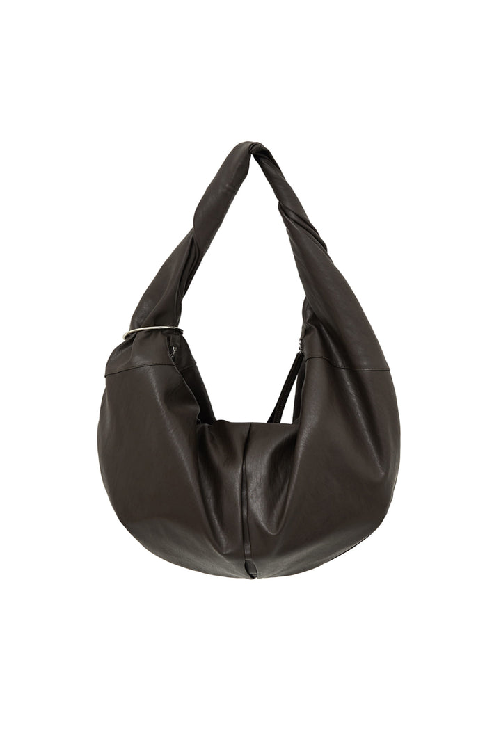 Matin Kim Twist Handle Large Hobo Bag — Brown