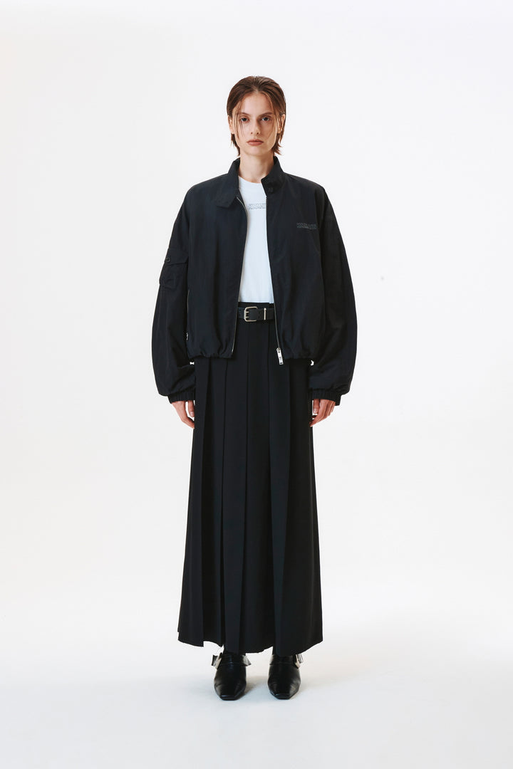 KIMMATIN Logo Embroidery Balloon Jumper — Black