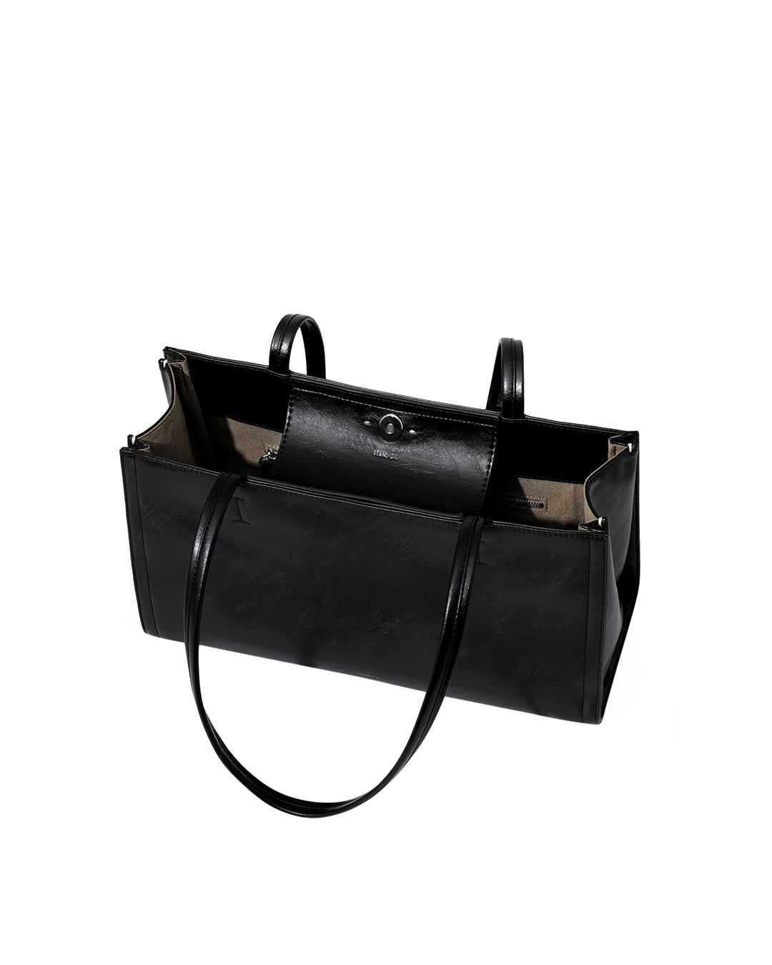 Stand Oil Oblong Bag — Structured Shoulder — Black