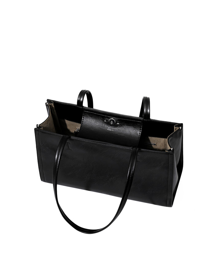 Stand Oil Oblong Bag — Structured Shoulder — Black