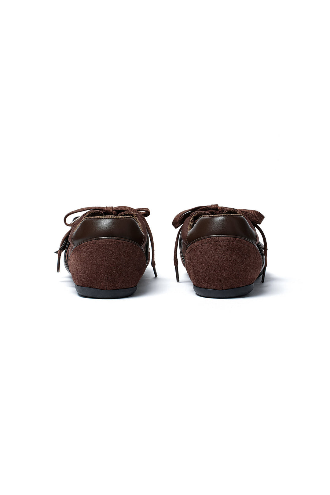 Matin Kim Cross Strap Suede Block Sneaker — Brown