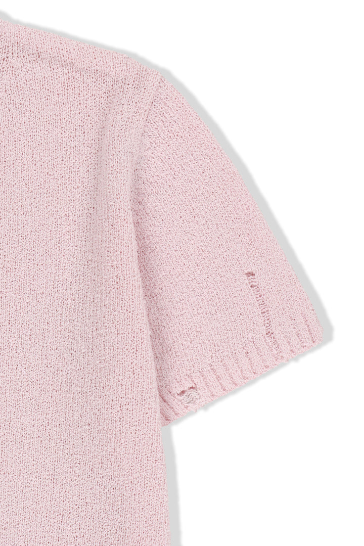 Matin Kim Half Sleeve Logo Pullover — Pink