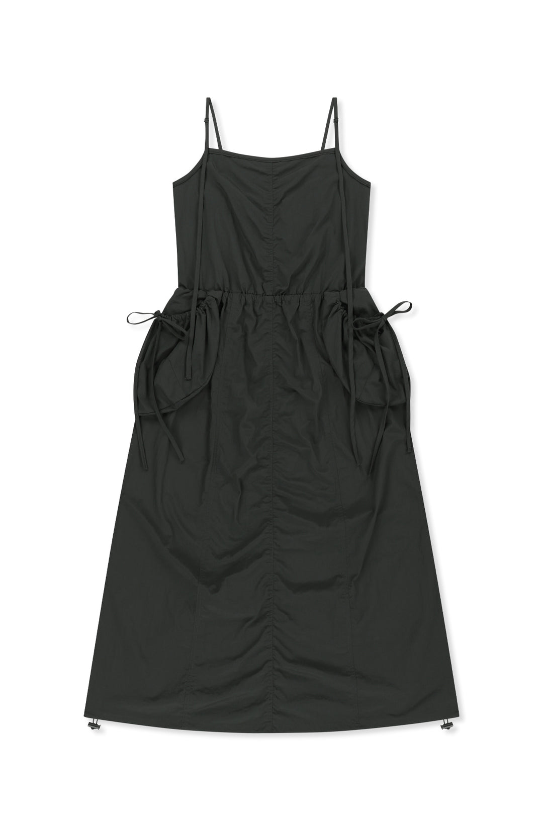 Matin Kim Strap Detail Sleeveless Utility Dress — Charcoal