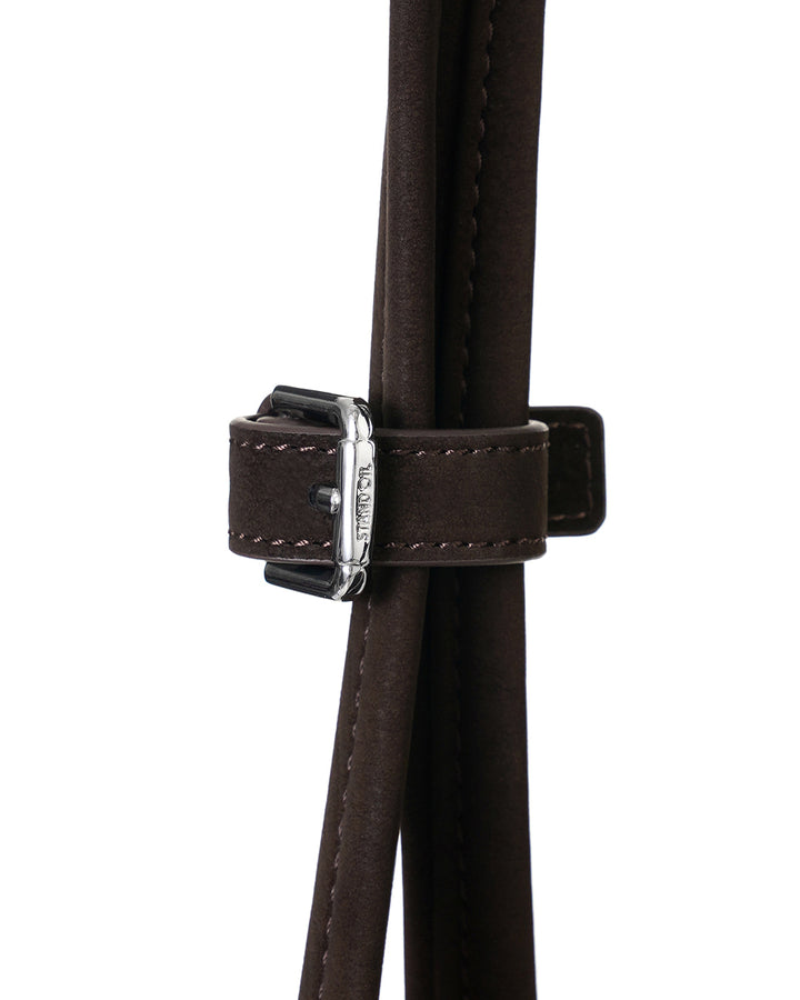 Stand Oil More Baguette Bag — Suede maroon