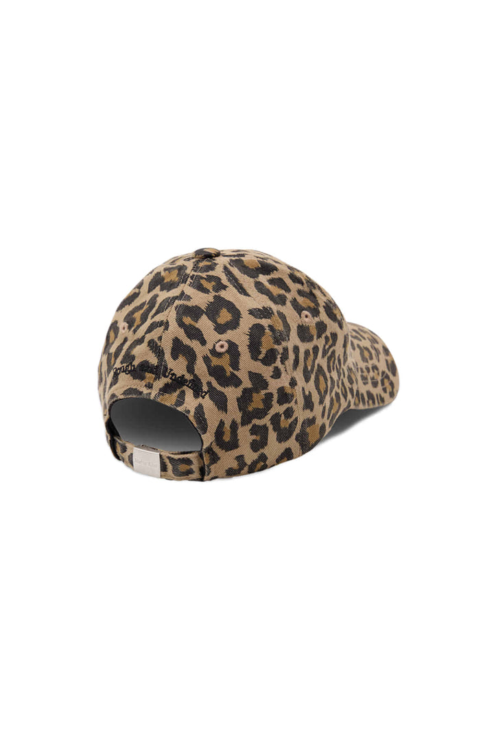 Matin Kim Leopard Volume Logo Ball Cap Dark — Beige