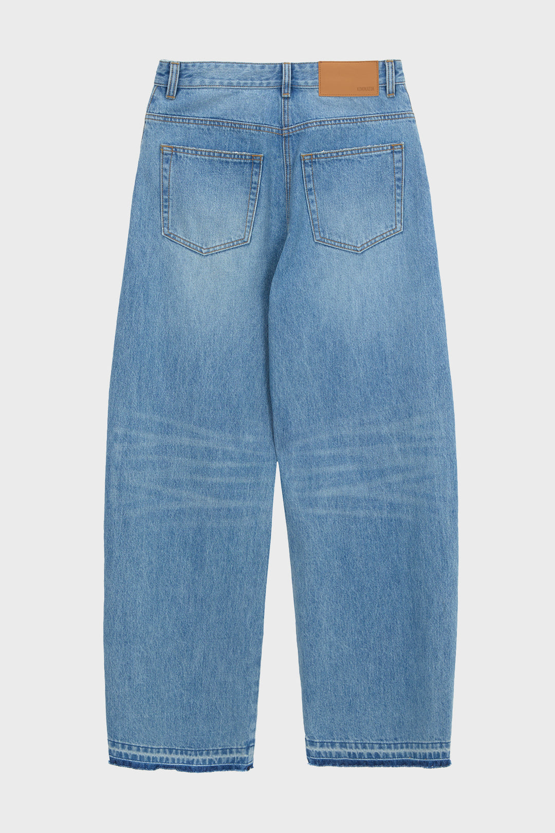 KIMMATIN Twisted Seam Denim Pants — Blue