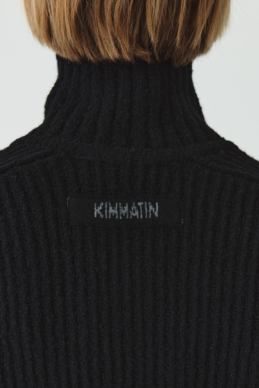 KIMMATIN High Neck Zip Up Cardigan — Black