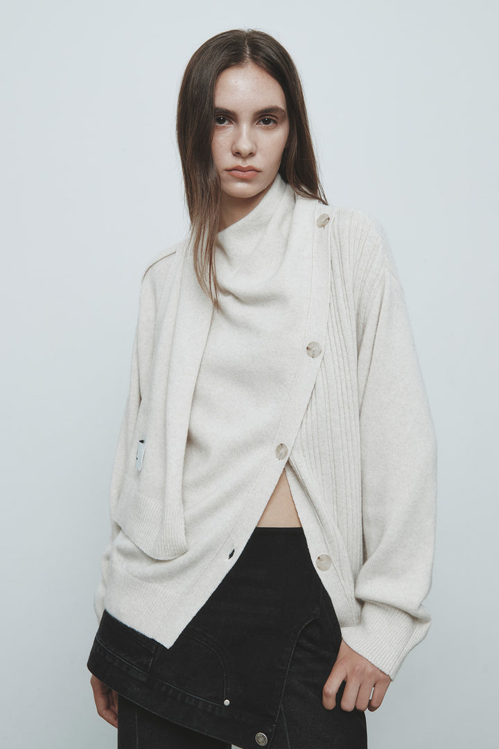 KIMMATIN Muffler Cardigan Light — Beige