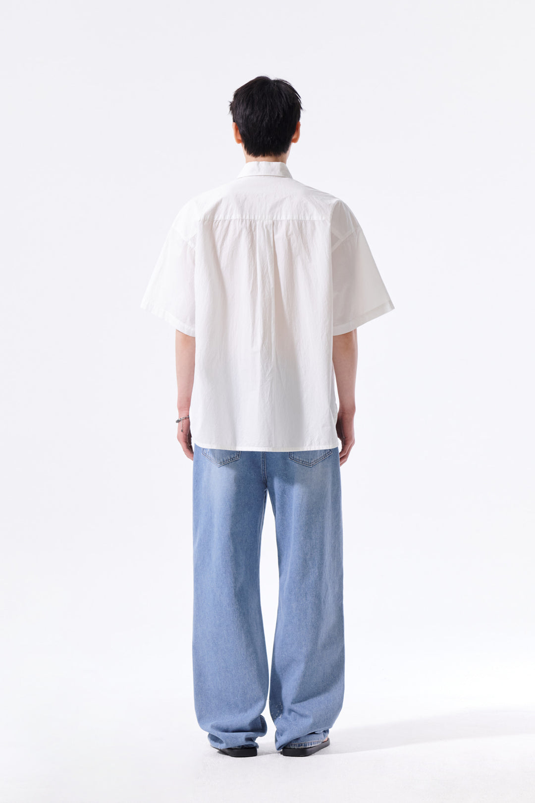 Matin Kim Half Sleeve Pocket Shirt — White