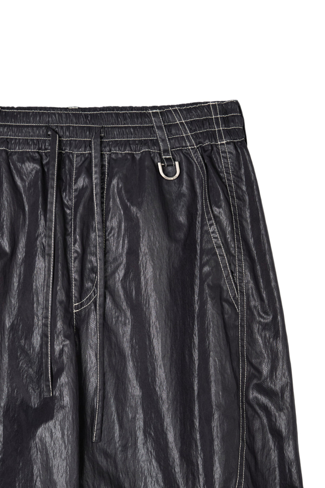 Matin Kim Glossy Banding Track Pants — Black