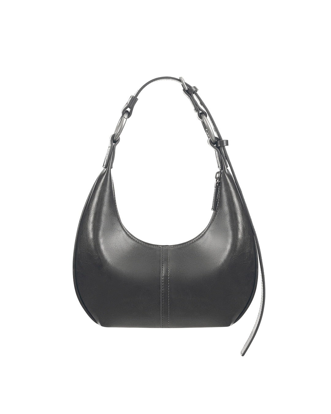 Stand Oil Tovi Bag — Half-Moon Tote — Metallic Gray