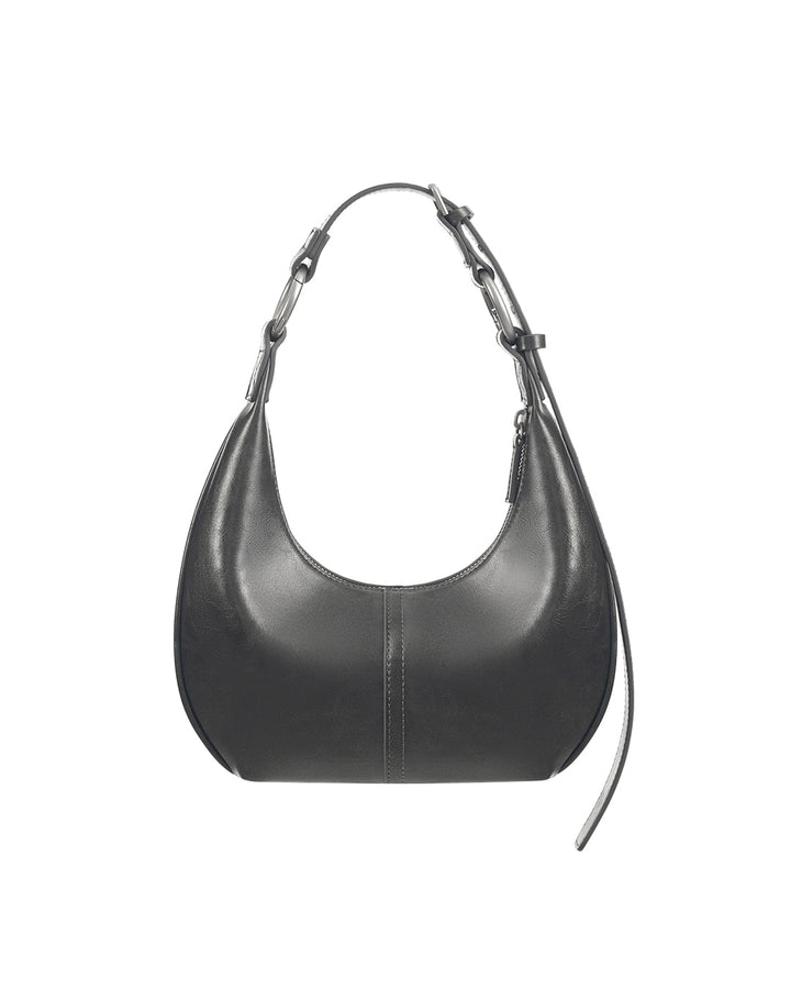 Stand Oil Tovi Bag — Half-Moon Tote — Metallic Gray