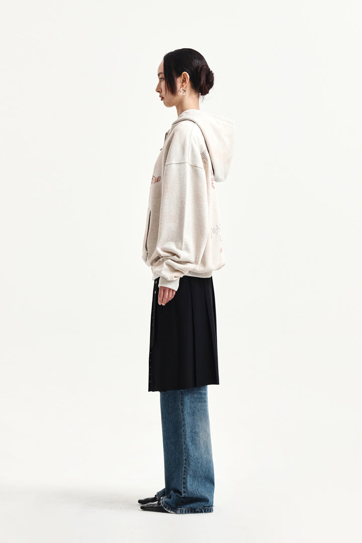 Matin Kim Back Pocket Patch Destroyed Denim — Blue