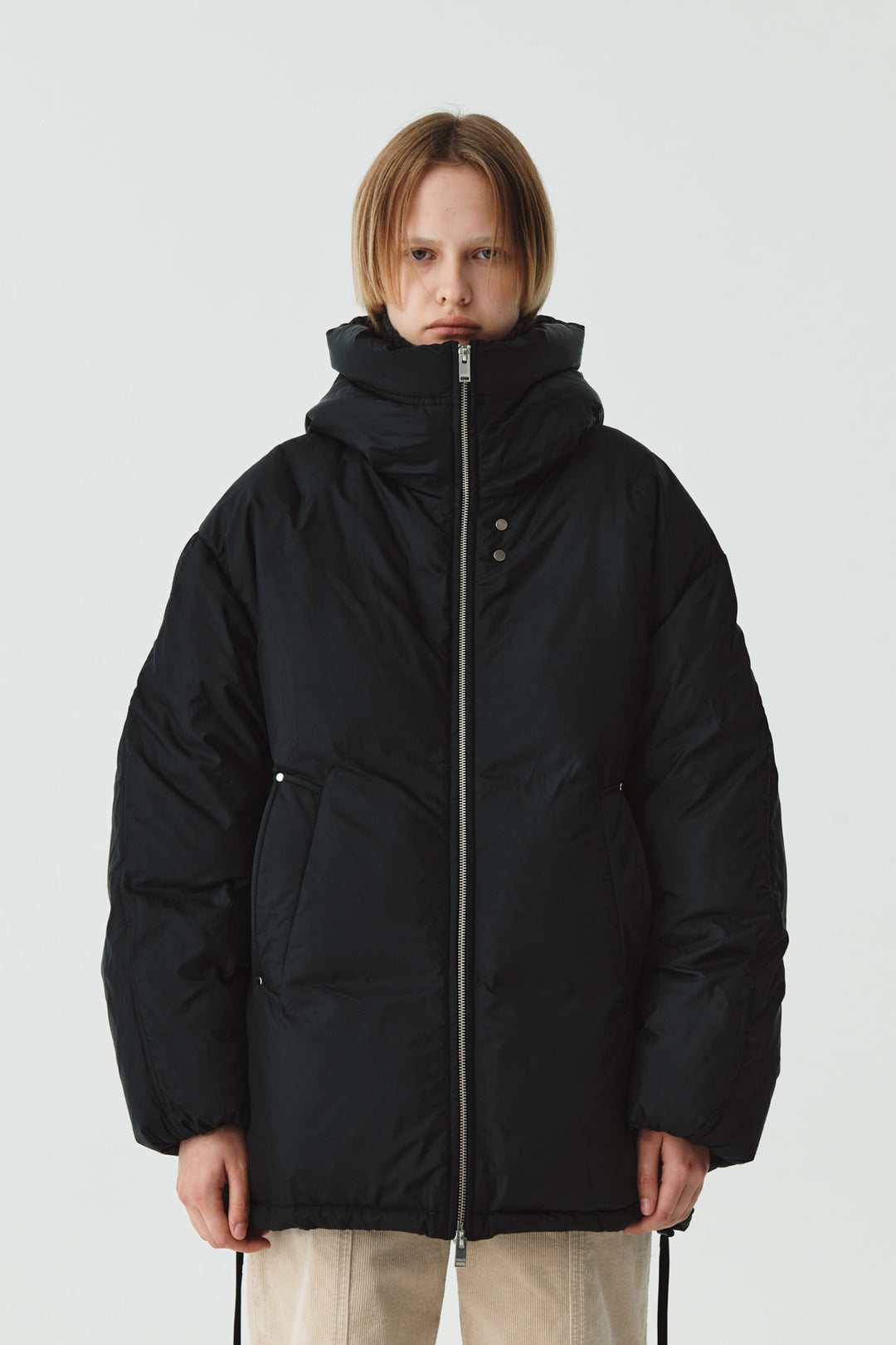 KIMMATIN Logo Padded Goose Down Jumper — Black