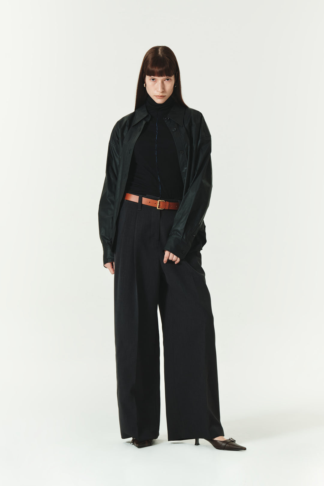 KIMMATIN Two Way Coating Shirt — Black